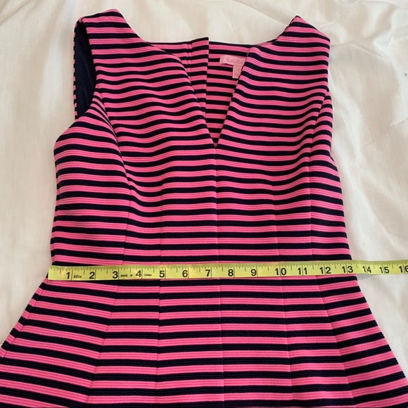 Lilly Pulitzer Brielle dress Pink/Navy stripe - S - Picture 9 of 16